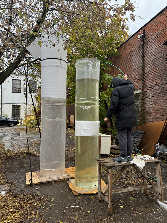 Макет для проверки вязкости масел