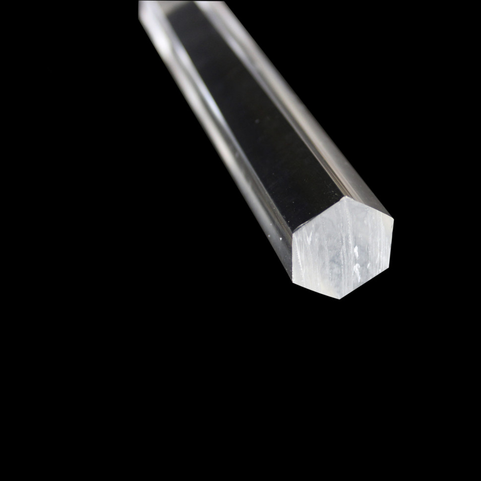Шестигранные акриловые стержни из оргстекла — прозрачные